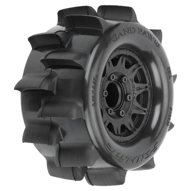1/10 Sand Paw HP BELTED F/R 2.8" MT Tires MTD 12/14mm Black Raid (2)