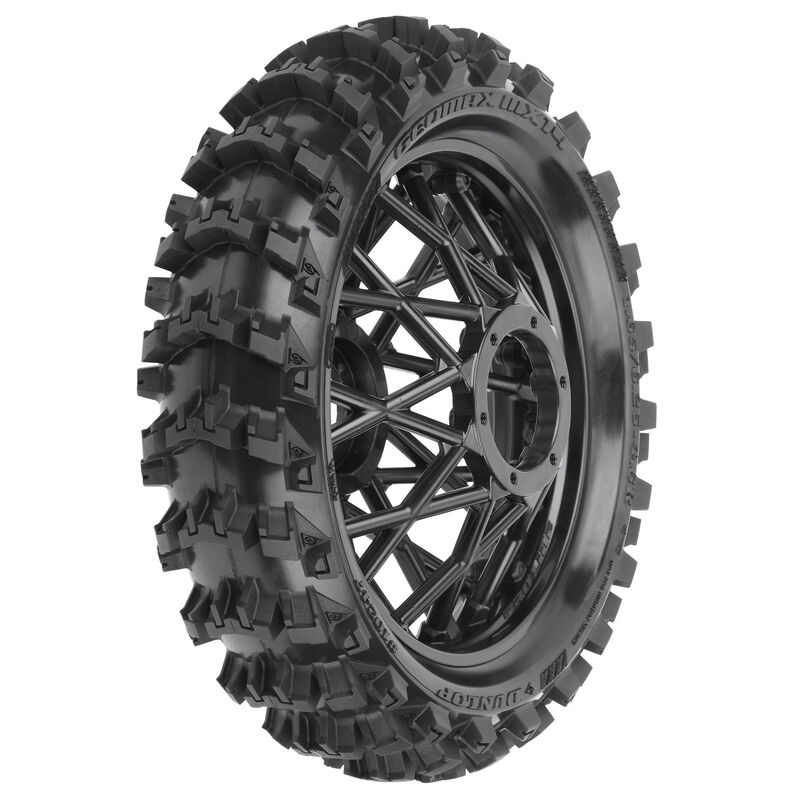 1/4 Dunlop Geomax MX14 V2 Bead CR4 Rear Tire MTD Black Bullyspoke: MX