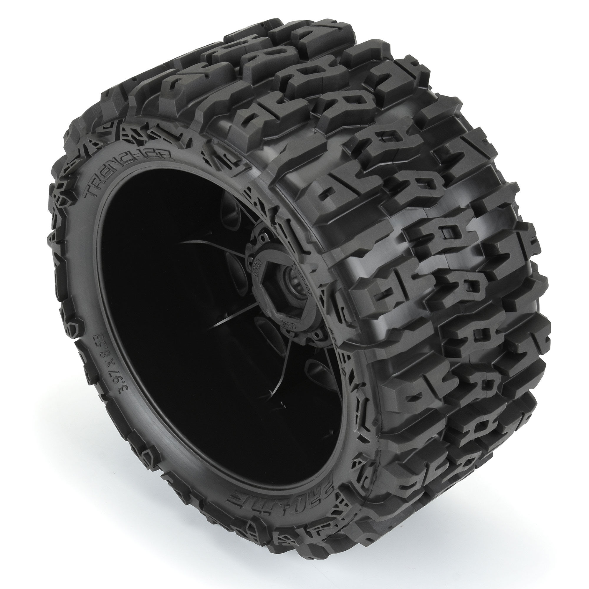 Pro-Line Racing 1/6 Trencher F/R 5.7” Tires Mounted 24mm Black 
