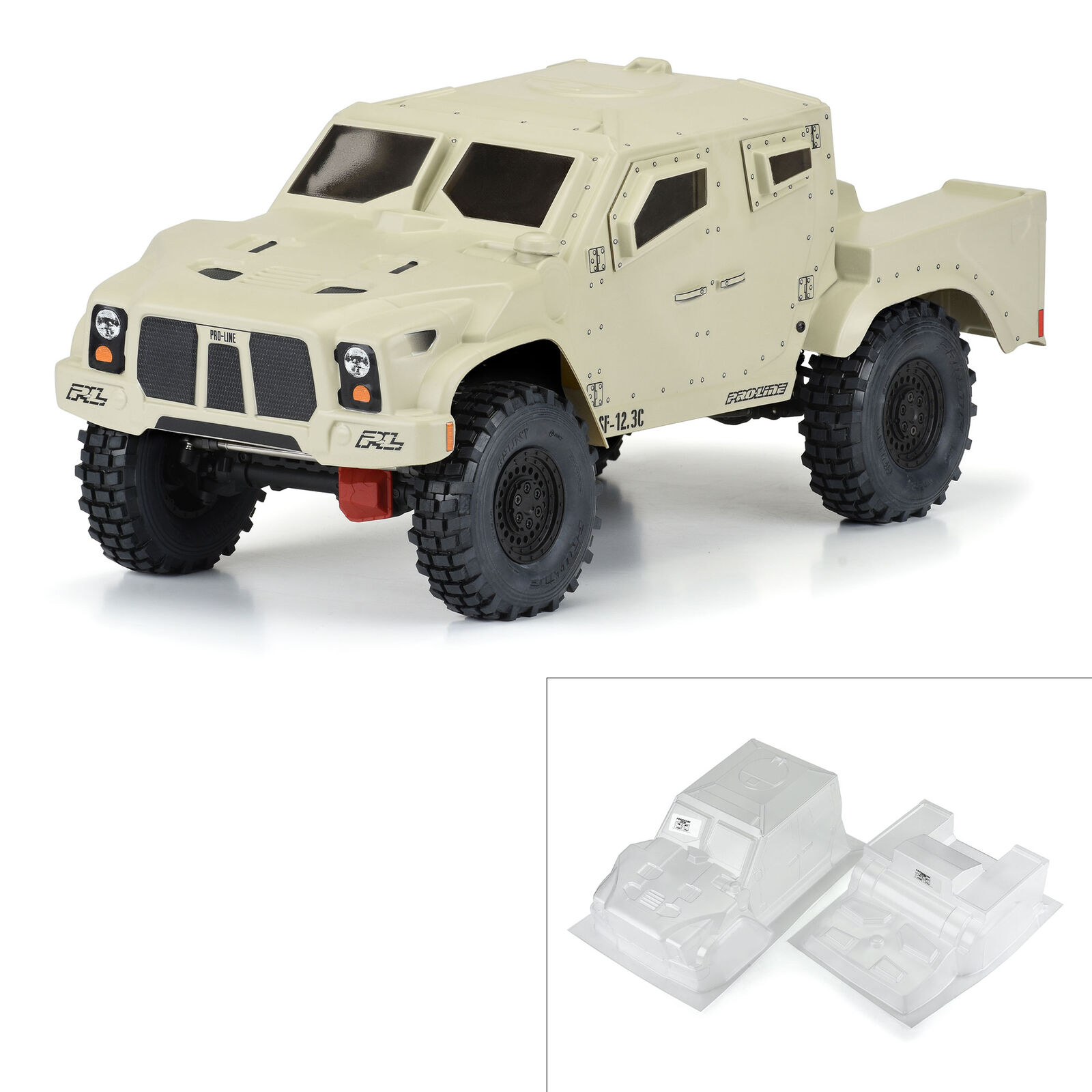 1/10 Comp Wagon Cab-Only Clear Body 12.3 (313mm) Wheelbase Crawlers