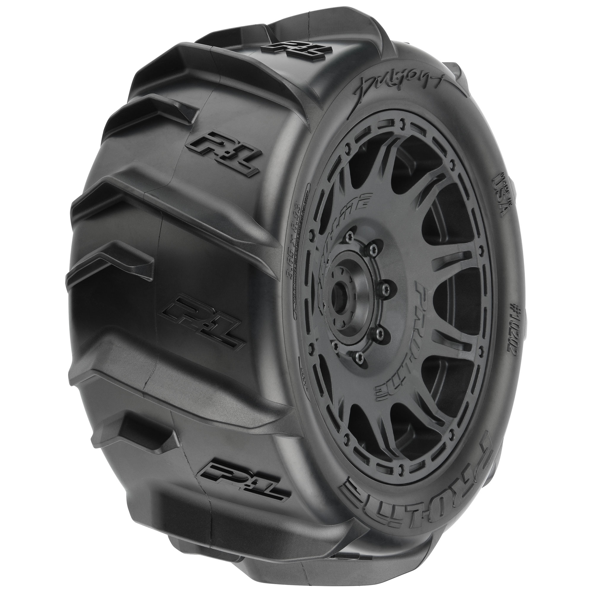Pro-Line Racing 1/6 Dumont 5.7” Raid F/R Pro-Line 24mm Tires 8x48 | MTD Sand/Snow (2) Hex Black