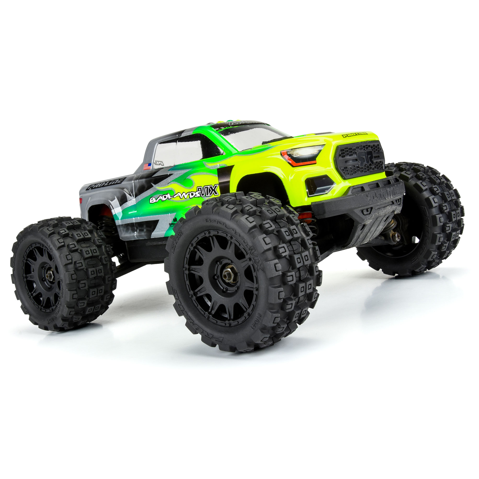 1/18 Badlands MX 1.85" F/R MTD 12mm Black Raid: Granite GROM